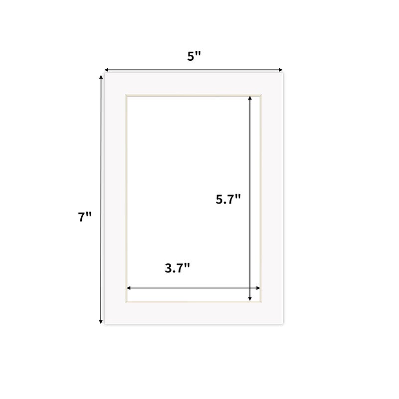ZBEIVAN 5x7 White Picture Mats with Core Bevel Cut Frame Mattes for 4x6 Pictures- Pack of 12 - Image 2